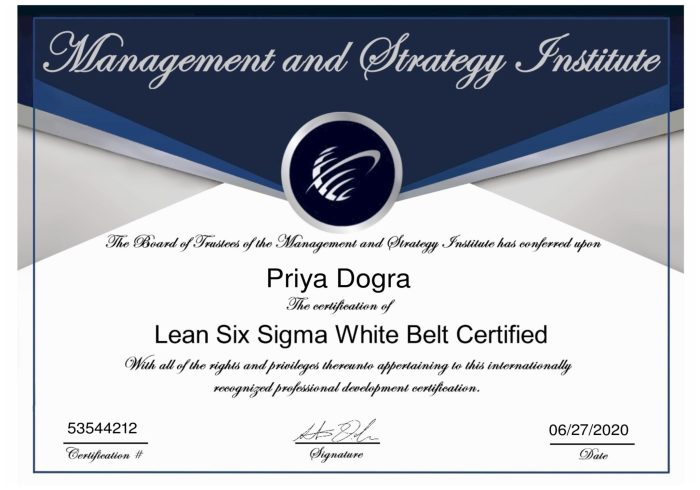 Six sigma white belt answers