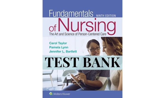 Fundamentals of nursing final exam test bank