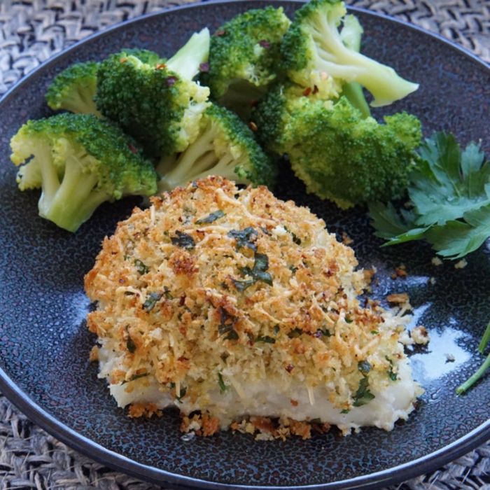 Parmesan crusted cod calabrian honey