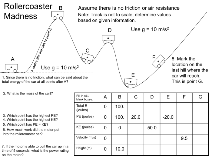 Roller coaster design worksheet e2020 answers