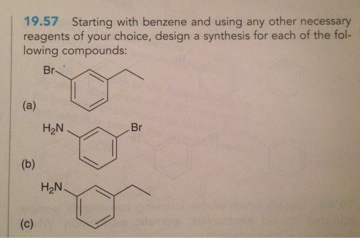 Starting with benzene and using any other necessary reagents